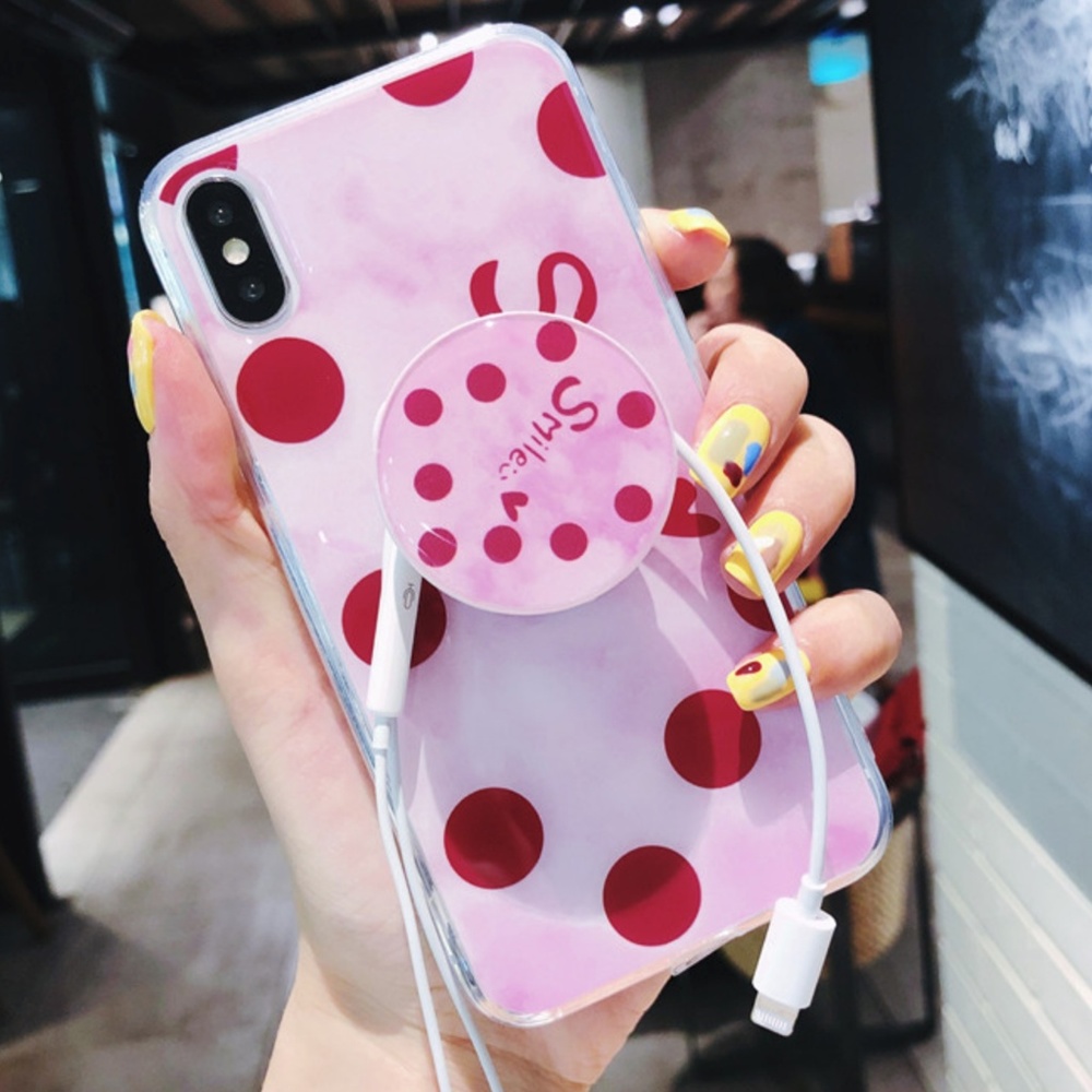 *NEW iPhone X/XS/7/8/Plus Pink Case W/Holder - Picture 6 of 8